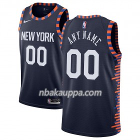 New York Knicks Custom 2018-19 Nike City Edition Navy Pelipaidat Swingman - Miesten